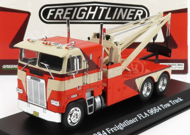 Greenlight Freightliner Fla 9664 Ťahač Gru Crane 3-assi Carro Attrezzi - Wrecker Road Service 1984 1:43 Orange Cream