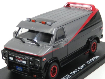 Greenlight GMC Vandura Cargo G.series Van - A-team - 1983 1:43 čierna červená