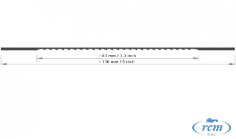 HANIBAL pilník na tvrdé drevo 7 hrubý, plast 130x1,20x0,48mm 18TPI, 12ks