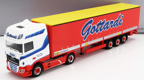 Herpa DAF Xf480 Truck Telonato Gottardi Transports 2017 1:87 Biela červená