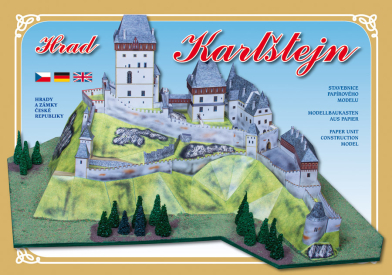 Hrad Karlštejn - papierový model 1:350