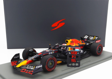 Iskrový model Red bull F1 Rb18 Team Oracle Red Bull Racing N 1 Víťaz holandského Gp Majster sveta 2022 - 30. víťazstvo Max Verstappen 1:18 Matná modrá žltá červená