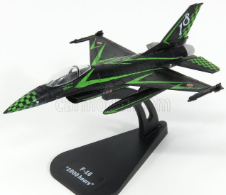 Italeri Lockheed martin F-16 Adf Fighting Falcon 1000 Hours 37th Stormo 18th Gruppo Italy Caccia Airplane 1978 - Aereonatica Militare Italiana - Italian Air Force 1:100 Black Green