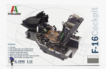Italeri Lockheed martin Kokpit F-16 Vojenské lietadlo 1978 1:12 /