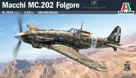 Italeri Macchi Mc.202 Folgore Lietadlo Wwii Italia Military (obtlačok Pre 8 verzií) 1940 1:32 /