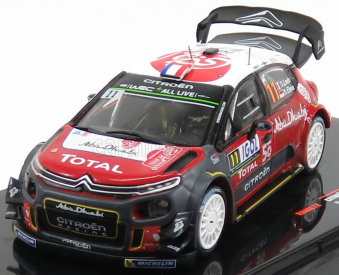 Ixo-models Citroen C3 Wrc Abu Dhabi N 11 Rally Tour De Corse 2018 S.loeb - D.elena 1:43 Červená Biela Sivá