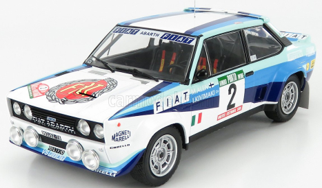 Ixo-models Fiat 131 Abarth Team Fiat Works (nočná verzia) N 2 2nd Rally Portugal 1980 M.alen - I.kivimaki 1:18 Biela Modrá