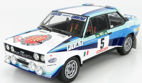 Ixo-models Fiat 131 Abarth Team Fiat Works (nočná verzia) N 5 Winner Rally Portugal 1980 W.rohrl - C.geistdorfer 1:18 Biela modrá