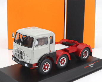 Ixo-models Fiat 690 T1 Tractor Truck 3-assi 1961 1:43 sivočervená