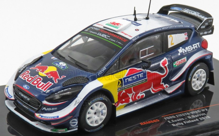 Ixo-models Ford england Fiesta Wrc Red Bull N 2 Rally Finland 2018 E.evans - D.barritt 1:43 Modrá Biela Žltá Červená