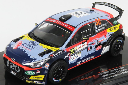 Ixo-models Hyundai I20 R5 N 30 Rally Sardegna Taliansko 2020 J.huttunen - M.lukka 1:43 2 Tones Blue Red