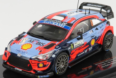 Ixo-models Hyundai I20 Wrc Coupe Team Shell Mobis N 8 Rally Monza 2020 O.tanak - M.jarveoja 1:43 Svetlo modrá červená čierna