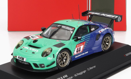 Ixo-models Porsche 911 991-2 Gt3 R Team Falken Motorsport N 44 24h Nurburgring 2019 Klaus Bachler - Jorg Bergmeister - Martin Ragginger - Dirk Werner 1:43 2 Tones Blue