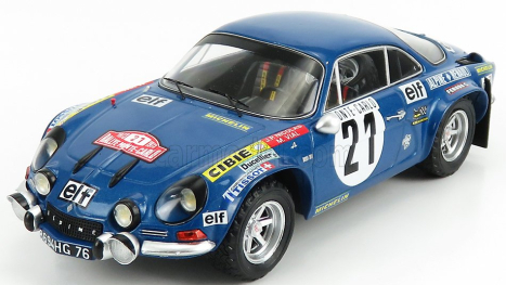 Ixo-models Renault Alpine A110 1800s N 21 Rally Montecarlo 1973 J-p.nicolas - M.vial 1:24 Blue Met