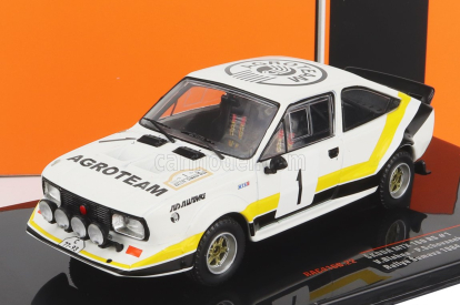 Ixo-models Škoda 160rs Mtx (nočná verzia) N 1 Rally Šumava 1984 V.blahna - P.scovanek 1:43 Biela Čierna Žltá