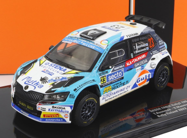 Ixo-models Škoda Fabia Rally2 Evo N 23 Rally Finland 2022 T.asunmaa - V.mannisenmaki 1:43 Svetlo modrá biela