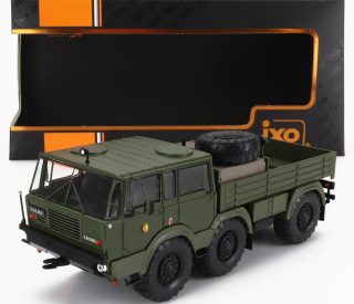 Ixo-models Tatra 813 Nva 6x6 Truck Cassonato Double Cabine 3-assi 1968 1:43 Vojenská zelená