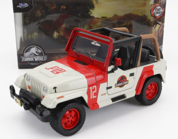 Jada Jeep Wrangler Rubicon Open - Jurský svet 2015 1:24 Bielo-červená