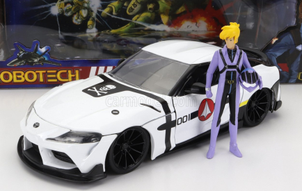 Jada Toyota Supra s Royom Fockerom figúrka Robotech 2020 1:24 biela čierna