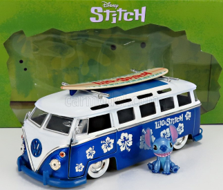 Jada Volkswagen T1 Minibus s figúrkou Titch 1962 1:24 Modrá biela