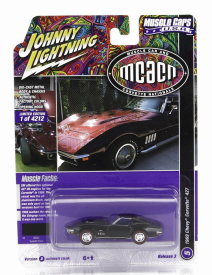 Johnny lightning Chevrolet Corvette 427 Coupe 1969 1:64 čierny