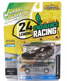 Johnny lightning Ford usa Mustang N 51 Racing 1990 1:64 strieborná čierna