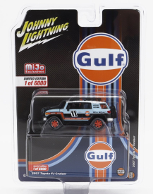 Johnny lightning Toyota Fj Cruiser N 11 Gulf Racing 2007 1:64 svetlo modrá oranžová