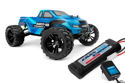 C auto KAVAN GRT-10 Thunder 2,4 GHz 4WD Monster Truck 1:10, modrá