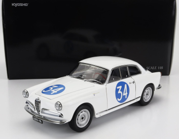 Kyosho Alfa romeo Giulietta Sv Sprint Veloce N 34 Targa Florio 1960 Emanuele - Aldebaran (checco D'angelo) 1:18 Biela