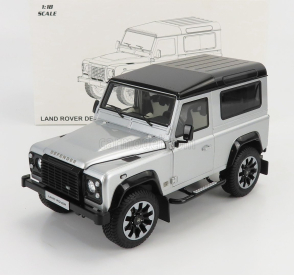 LCD model Land rover Defender 90 Works V8 70th Edition 2018 1:18 Silver