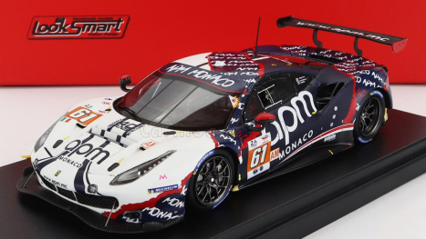 Looksmart Ferrari 488 Gte Evo 3.9l Turbo V8 Team Af Corse N 61 24h Le Mans 2022 L.prette - C.grunewald - V.abril 1:43 Bielo modrá