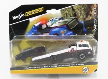 Maisto Buick Grand National 1987 With Ramp Truck 1:64 matná čierno-biela