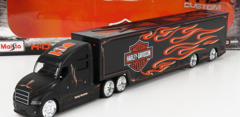 Maisto Truck H-d Haulers Truck Harley Davidson Car Transporter 2021 1:64 Black