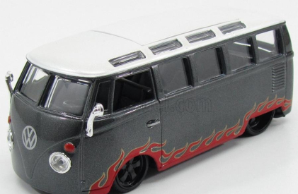 Maisto Volkswagen T1 Samba Minibus Custom 1967 1:25 Grey Met White