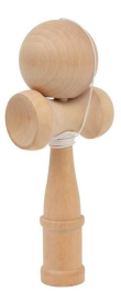 Malá detská drevená hra Kendama natural