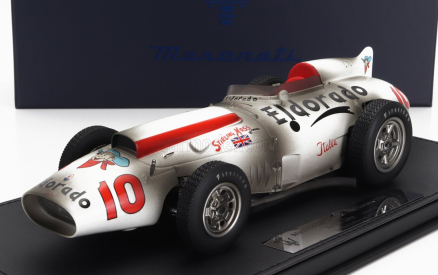 Maserati modely Maserati Tipo 420 M/58 Eldorado N 10 500 Miglia Monza (po závodnej verzii) 1958 Stirling Moss - Ralph Liguori 1:18 Biela