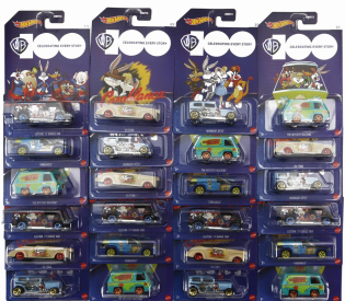 Mattel Hot Wheels Dodge Set Assortment 24 kusov Looney Tunes 1:64 Rôzne