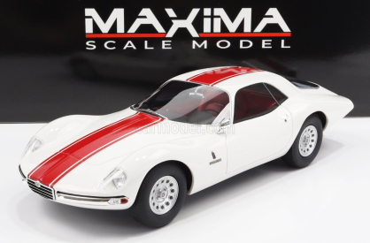 Maxima Alfa romeo Giulia Tz2 Coupe Pininfarina 1965 1:18 Biela červená