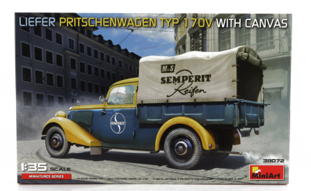 Miniart Mercedes benz typ 170v Liefer Pritschenwagen Semperit s plátnom 1935 1:35 /