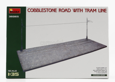 Miniart Príslušenstvo Dioráma - Dláždená cesta s električkovou traťou 1:35 /