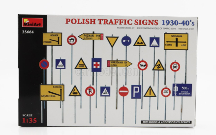 Miniart Príslušenstvo Segnali Stradali - Poľské dopravné značky 1930-1940 1:35 /