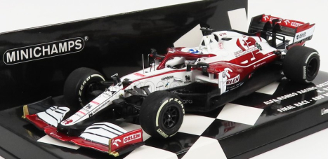 Minichamps Alfa romeo F1 C41 Team Orlen Racing N 7 Posledné preteky Abu Dhabi GP 2021 Kimi Raikkonen 1:43 Biela červená met.