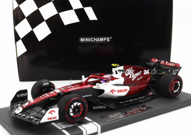 Minichamps Alfa romeo F1 C42 Team Orlen Racing N 24 Bahrain Gp 2022 Guanyu Zhou 1:18 biela červená met.