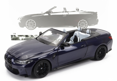 Minichamps BMW radu 4 M4 (g83) Cabriolet 2020 1:18 Modrá