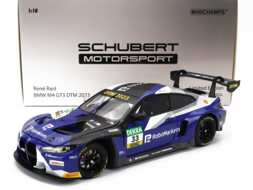 Minichamps BMW radu 4 M4 Gt3 Team Schubert Motorsport N 33 Sezóna Dtm 2023 Rene Rast 1:18 Modrá čierna