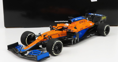 Minichamps Mclaren F1 Mcl35l Mercedes M12 Eq Power+ Team Mclaren N 3 Winner Italy Gp 2021 Daniel Ricciardo 1:18 oranžová svetlo modrá