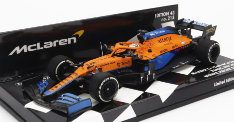 Minichamps Mclaren F1 Mcl35l Mercedes M12 Eq Power+ Team Mclaren N 3 Winner Italy Gp 2021 Daniel Ricciardo 1:43 Oranžová svetlo modrá