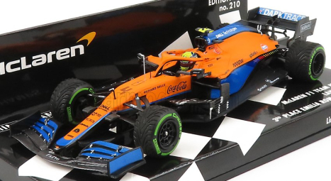 Minichamps Mclaren F1 Mcl35l Mercedes M12 Eq Power+ Team Mclaren N 4 3. Emilia Romagna Taliansko Gp 2021 Lando Norris 1:43 Oranžová svetlomodrá