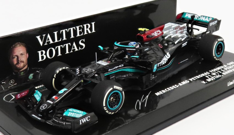 Minichamps Mercedes gp F1 W12 Mercedes M12 Eq Power+ Team Amg Petronas Motorsport Formula One N 77 3rd Bahrain Gp 2021 Valtteri Bottas 1:43 Black Green