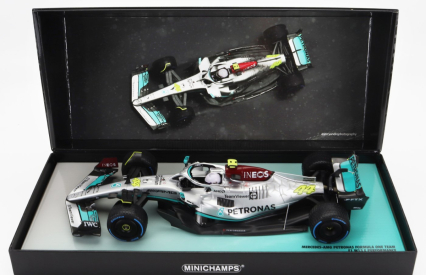 Minichamps Mercedes gp F1 W13e Team Mercedes-amg Petronas F1 N 44 8th Monaco Gp 2022 Lewis Hamilton 1:18 Silver Green